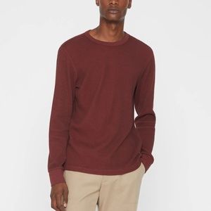 Thermal Long Sleeve Crewneck Sweater - Brand New - NEVER WORN - Bitter Chocolate